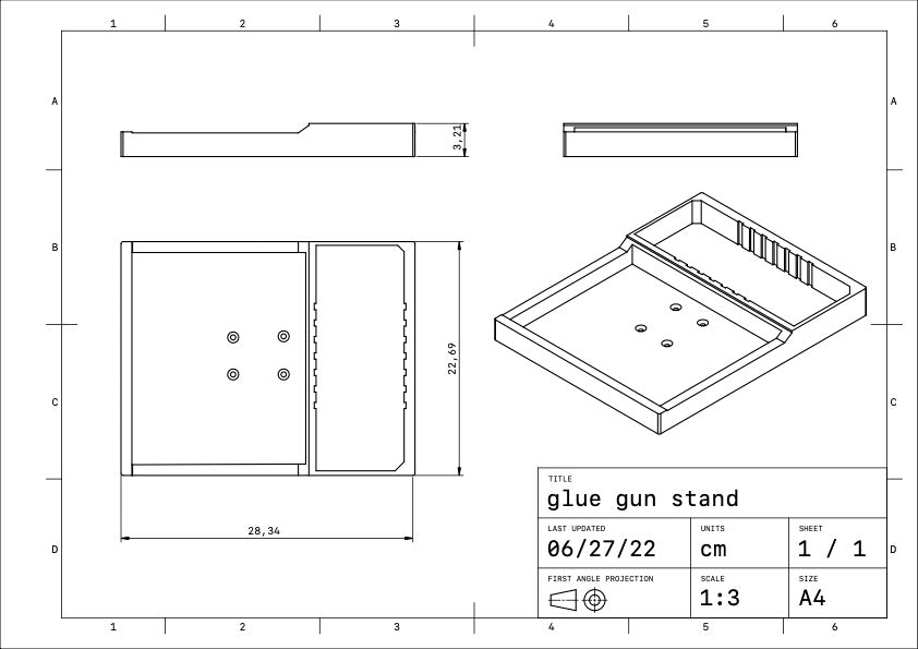 White Glue Gun Stand